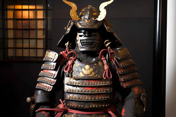 日本の侍の鎧兜