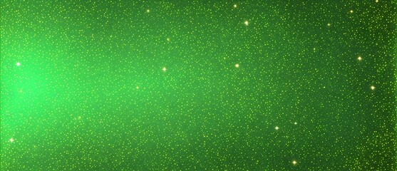 Green luxury background with golden glitter sparkles from Generative AI