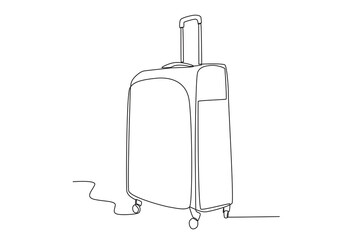 Baggage for travel. Baggage one-line drawing