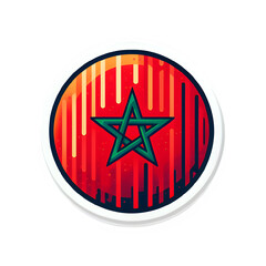 Morocco flag sticker