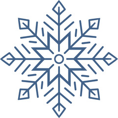 Snowflake icon vector illustration. Christmas snowflake symbol design elements