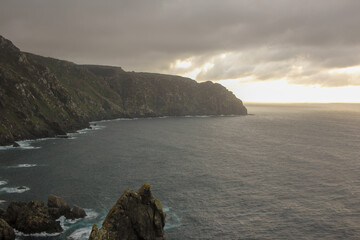 cliffs at sunset in Cape Ortegal, Spain
