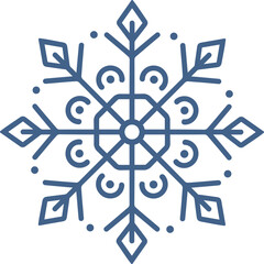 Snowflake icon vector illustration. Christmas snowflake symbol design elements