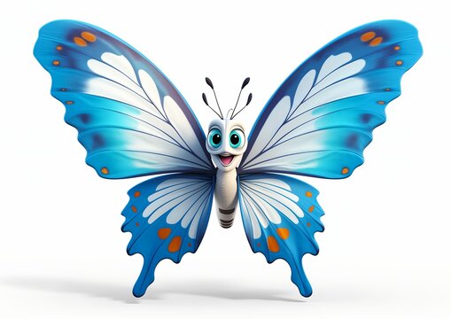 cartoon butterfly blue wings smile face entertainment computer exoskeleton morph hcl walls