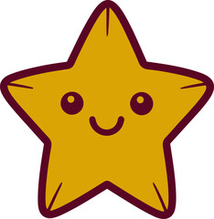 Abstract star shape vector illustration. Star silhouette design elements