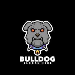 Bulldog head angry logo