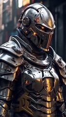 Fototapeta premium solder in futuristic armor