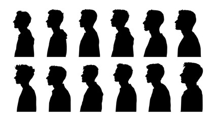 man model side view silhouette