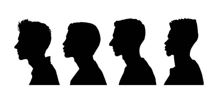 diversity race multiracial man silhouette