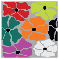 Abstrack images flower, on grey background. vector