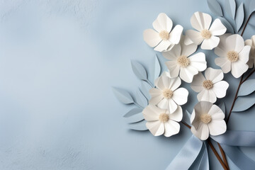 Simple flowers background with copy space for text