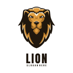 Illustration Head Lion Mascot Logo