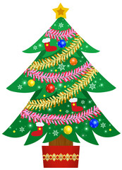 クリスマスツリーの素材　オーナメント　もみの木　キラキラ