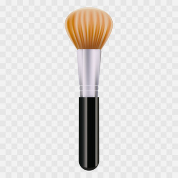 Vector realistic make up brush on tranparent background