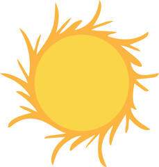 Sun shape vector illustration. Sun silhouette design elements
