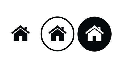 icon home black outline for web site design 
and mobile dark mode apps 
Vector illustration on a white background