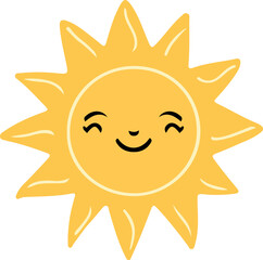 Sun shape vector illustration. Sun silhouette design elements