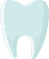 Tooth shape vector illustration. Tooth silhouette design element
