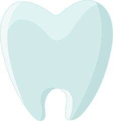 Tooth shape vector illustration. Tooth silhouette design element