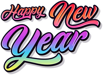 Happy New Year, Beautiful text for holiday