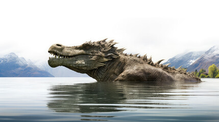 beautiful Loch Ness Monster in water. 
