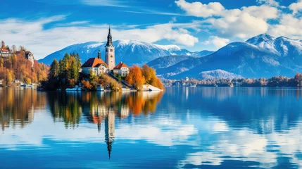 Deurstickers Beautiful lake europe scenery landscape  © Jaikadesigns