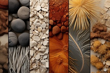 Collage of natural textures