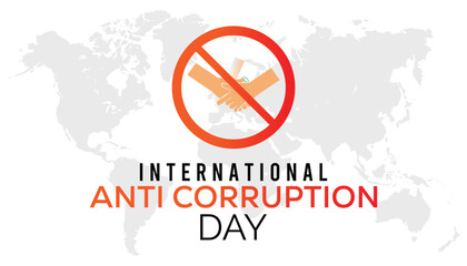 Vector illustration on the theme of International Anti Corruption day observed each year during December.banner, Holiday, poster, card and background design.