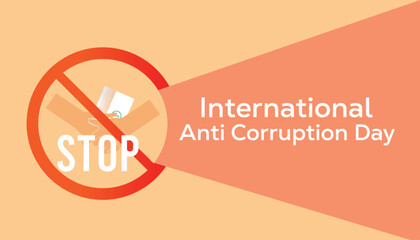 Vector illustration on the theme of International Anti Corruption day observed each year during December.banner, Holiday, poster, card and background design.