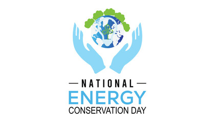 Vector illustration on the theme of National Energy conservation day observed each year during December.banner, Holiday, poster, card and background design.