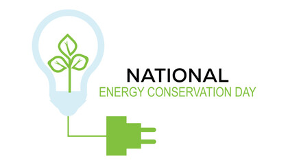 Vector illustration on the theme of National Energy conservation day observed each year during December.banner, Holiday, poster, card and background design.