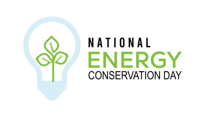 Vector illustration on the theme of National Energy conservation day observed each year during December.banner, Holiday, poster, card and background design.