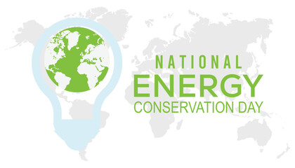 Vector illustration on the theme of National Energy conservation day observed each year during December.banner, Holiday, poster, card and background design.