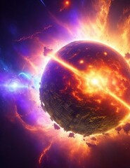 Stunning Transformation: Dyson Sphere Shattered by a Dying Star