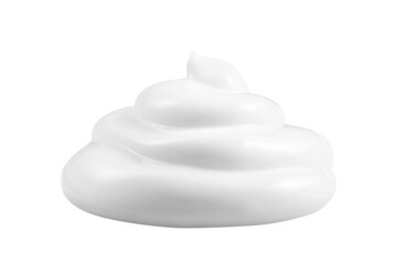 White cream swirl isolated on white. Cosmetic beauty skincare creamy product texture