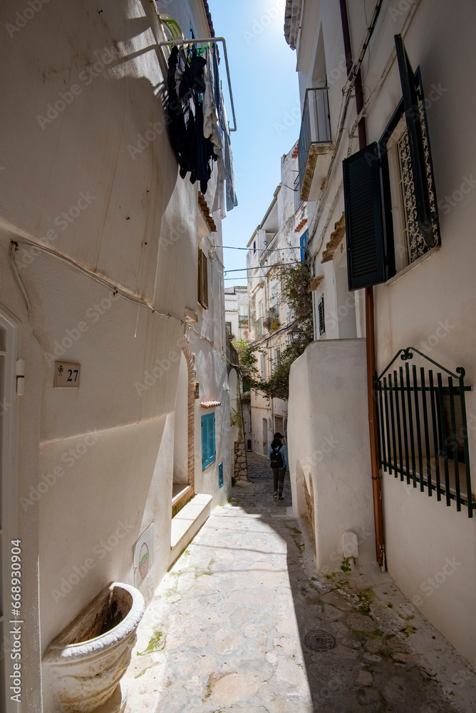 Canvas Prints Pedestrian Street in Sperlonga - Italy