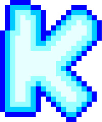 Pixelated Alphabet Letter K