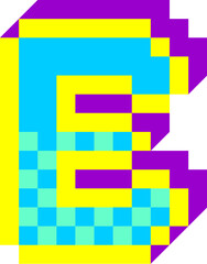 Pixel Font Letter E