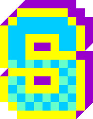 Pixel Font Letter S