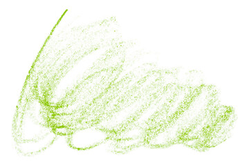 green pencil strokes isolated on transparent background