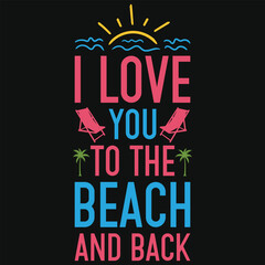Best awesome summer sea beaches typography tshirt design
