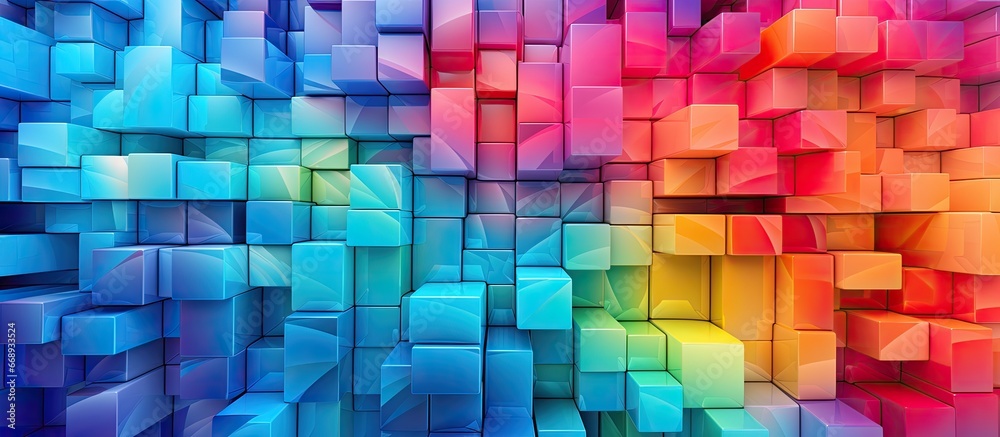 Poster computer generated pattern with multiple colors