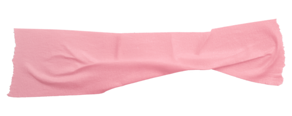 pink crumpled torn tape isolated on transparent background