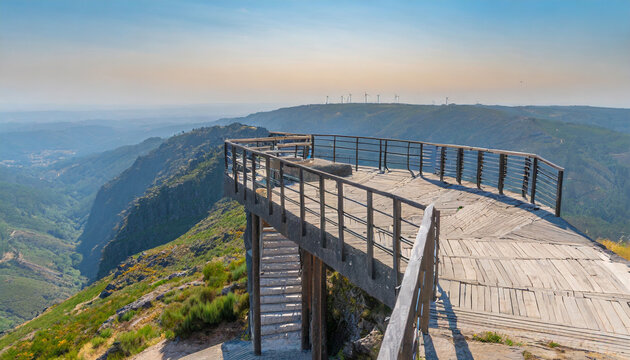 observation deck of detrelo da malhada in serra da freita arouca portugal