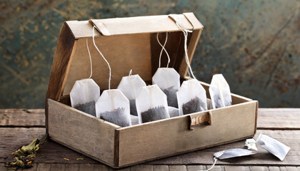 box with tea tea bags