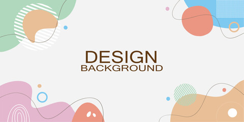 Colorful template banner with gradient color. Design with liquid shape.