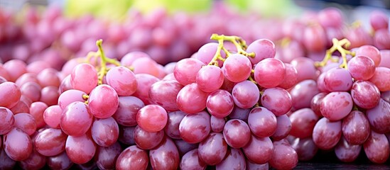 Middle focused Thai grapes available in the market