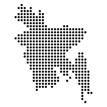 recommend clip art: Bangladesh dotted map illustration. Vector design.