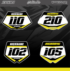 Motocross parts sticker decals