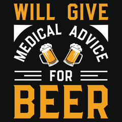 Beer drinking graphics tshirt design
